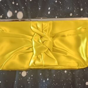 J. Crew Yellow Clutch with Decorative Knot